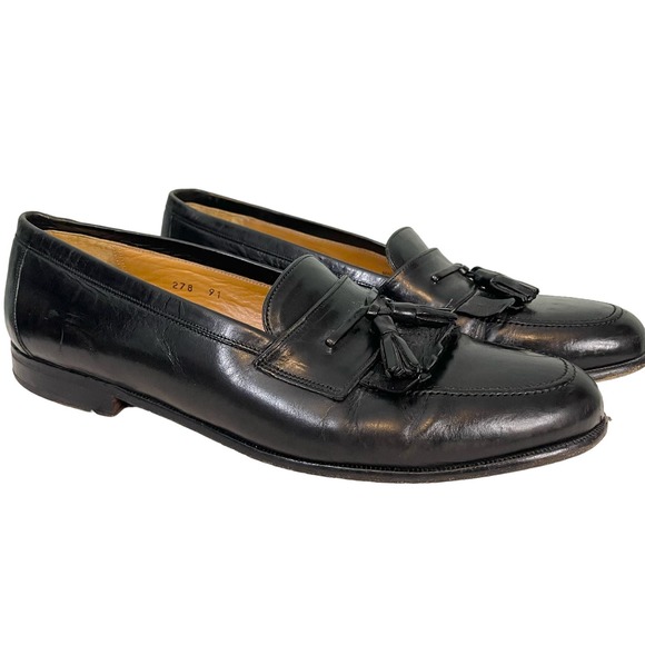 Mezlan Other - Mezlan Santander Men's Black Leather Kiltie Tassel Loafer Shoes Size 11M